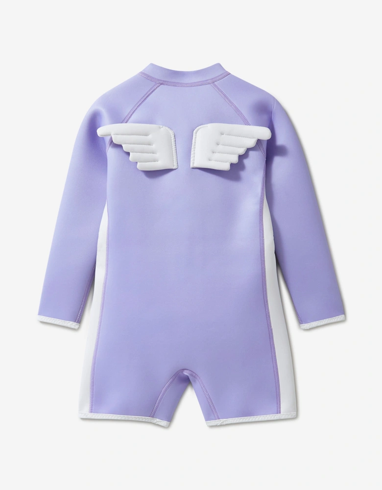 Girls Sparkle The Unicorn Wet Suit in Purple