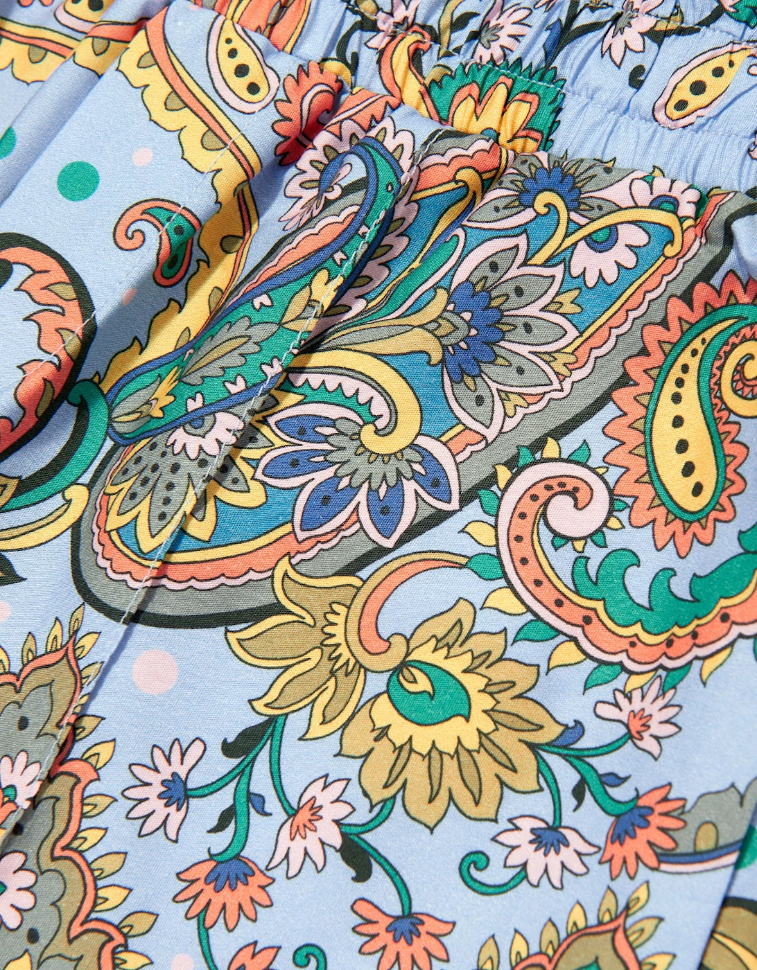 Boys Paisley Print Shorts in Blue