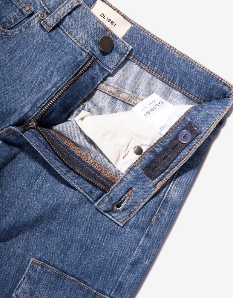 Kids Zeke Wide Leg Jeans in Blue