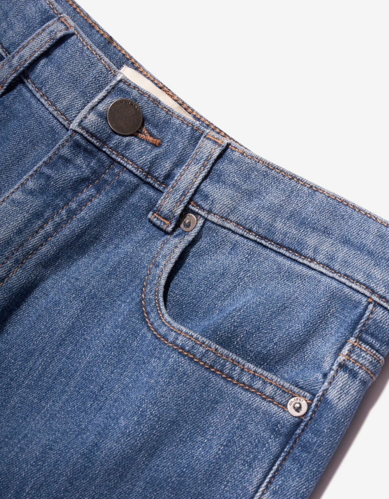 Kids Zeke Wide Leg Jeans in Blue