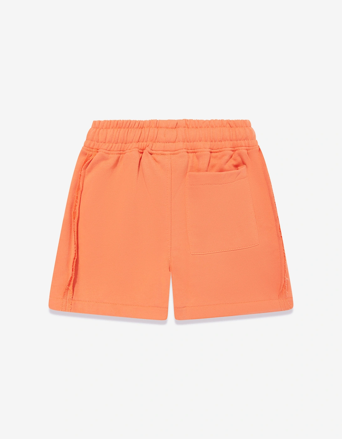 Kids Raw Seam Shorts in Orange