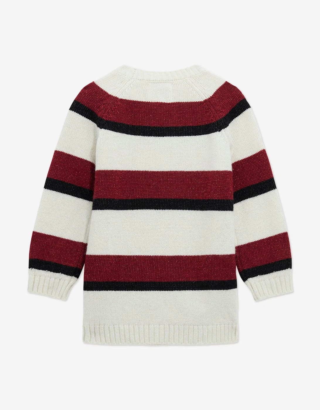 Girls Striped Knitted Dress in Multicolour