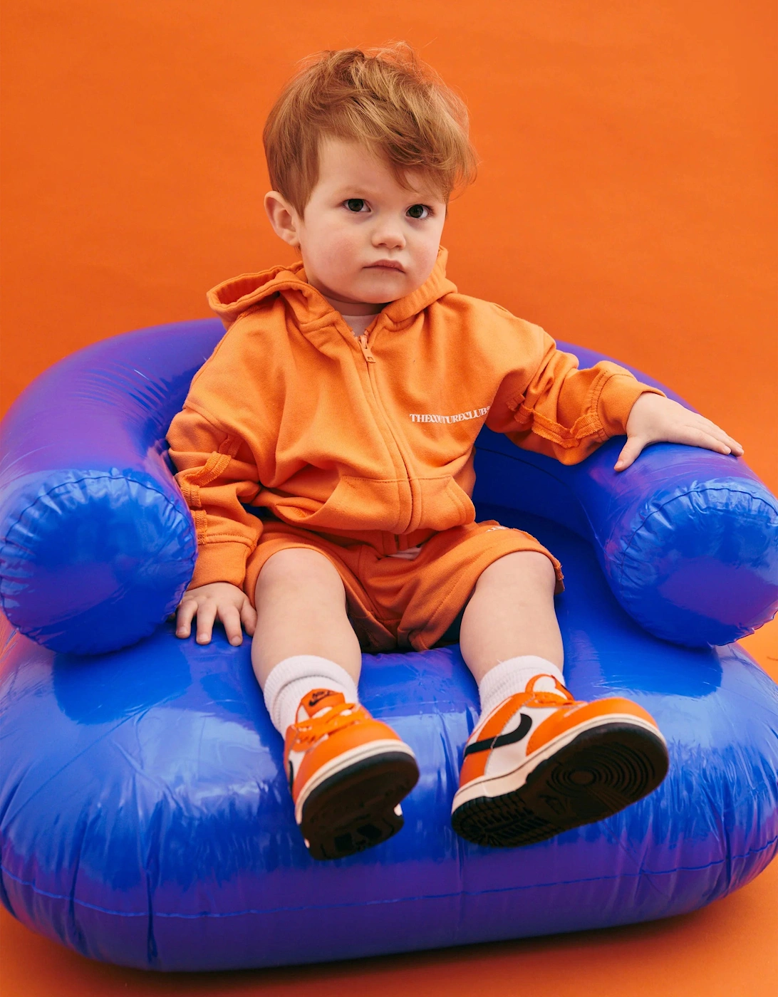 Kids Raw Seam Members Only Zip Up in Orange