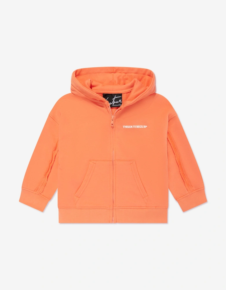 Kids Raw Seam Members Only Zip Up in Orange