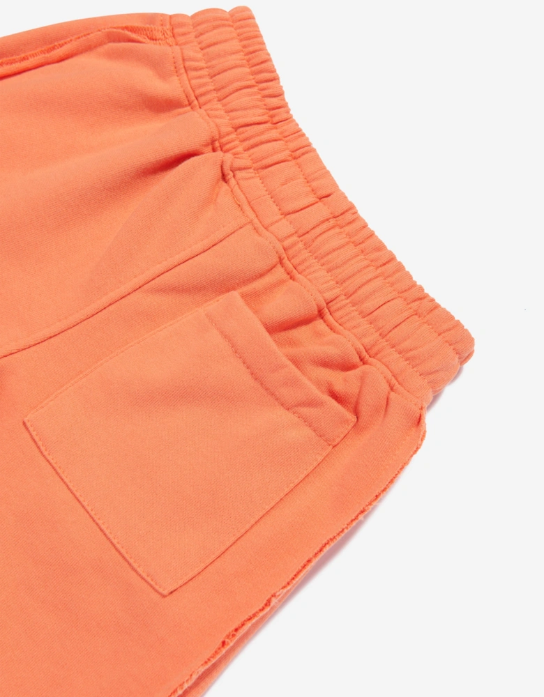 Kids Raw Seam Shorts in Orange