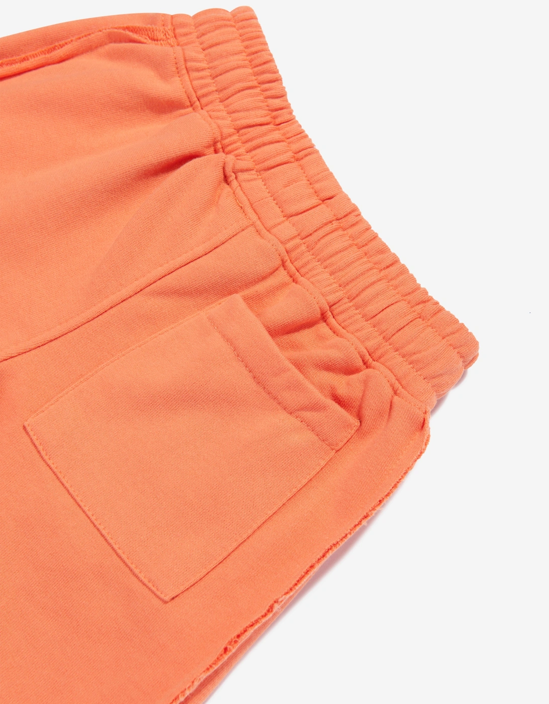 Kids Raw Seam Shorts in Orange