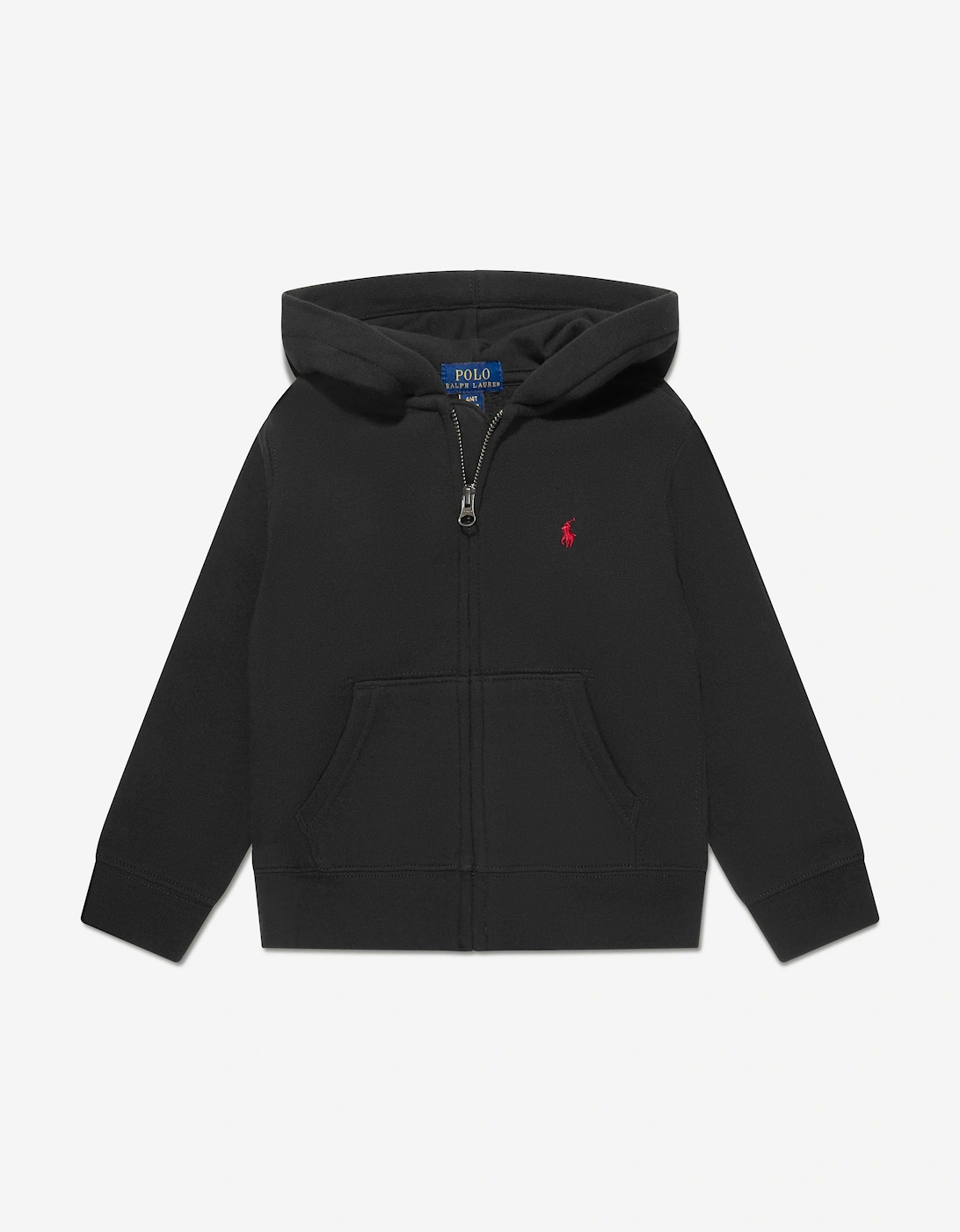 Boys Logo Zip Up Top in Black, 6 of 5