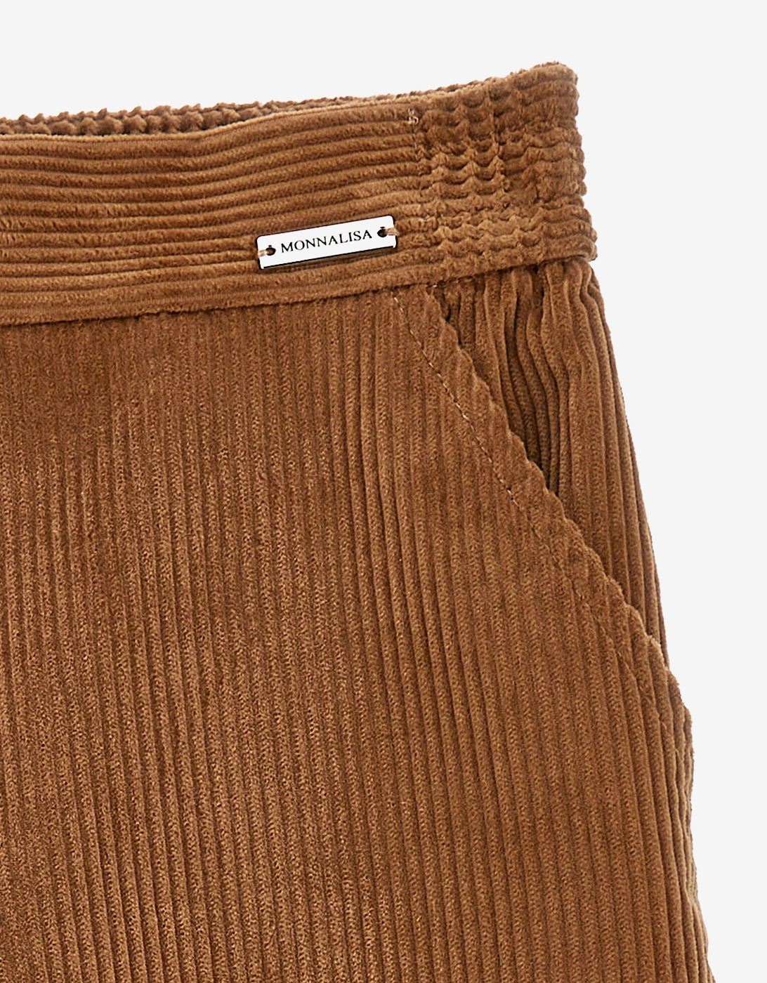 Girls Corduroy Wide Leg Trousers in Brown