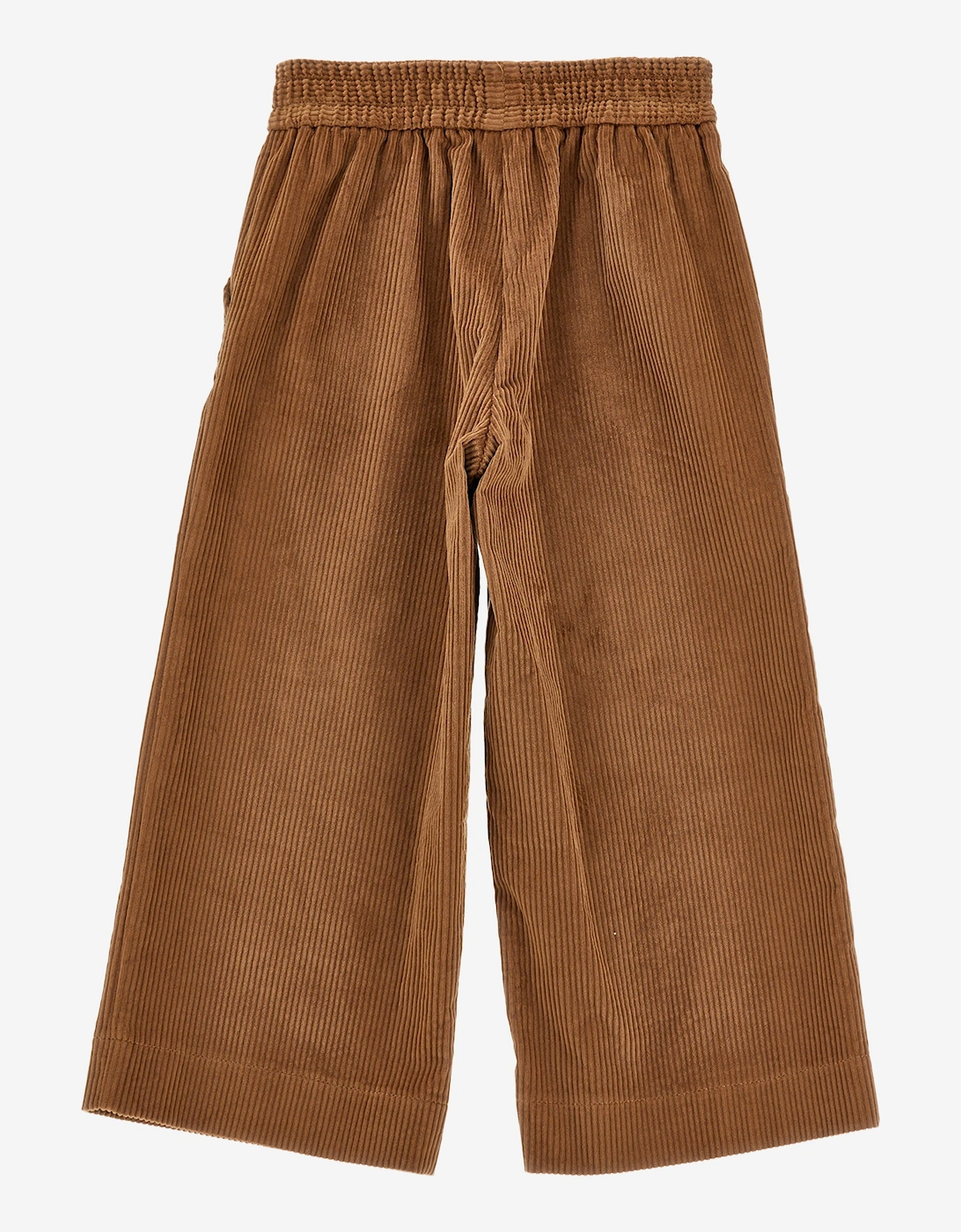Girls Corduroy Wide Leg Trousers in Brown