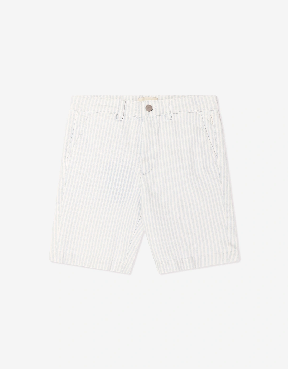 Boys Striped Jacob Chino Shorts in Blue, 5 of 4