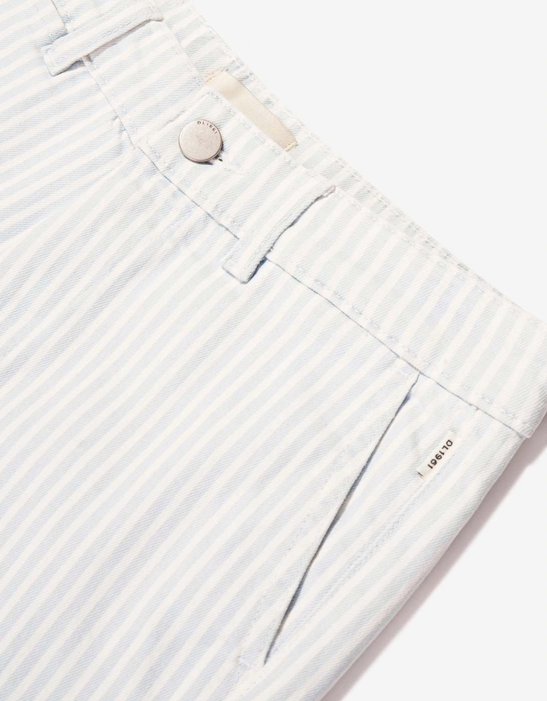 Boys Striped Jacob Chino Shorts in Blue
