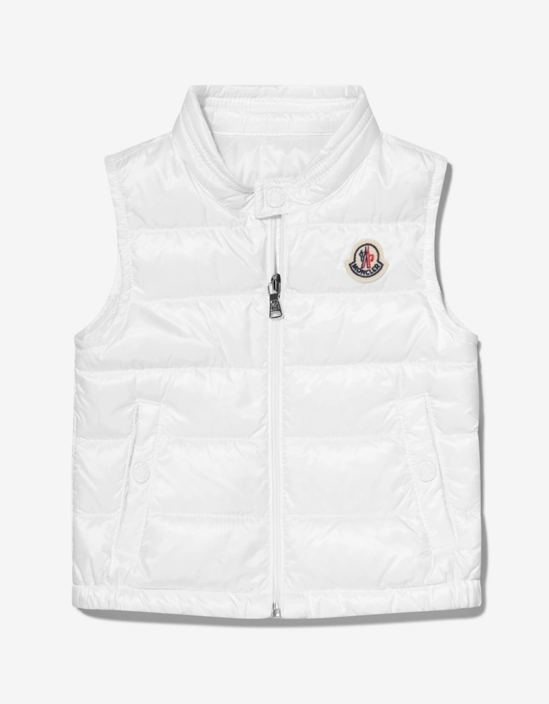 Enfant Baby Down Padded New Amaury Gilet in White