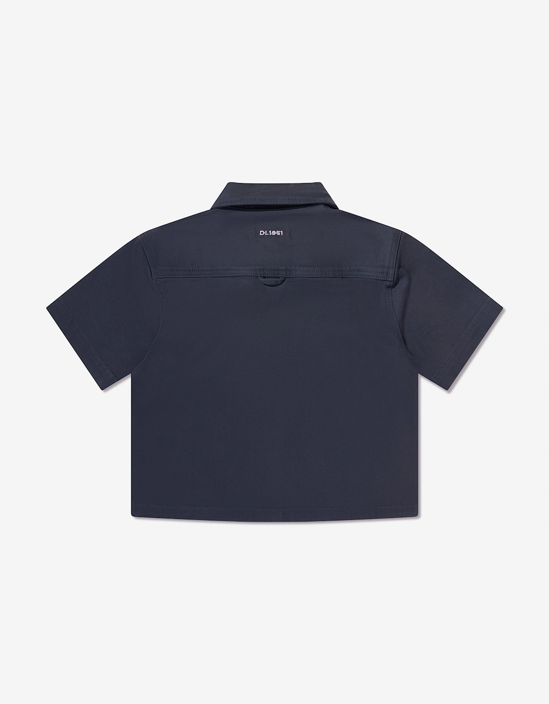 Boys Short Sleeve Ash Shirt in Navy