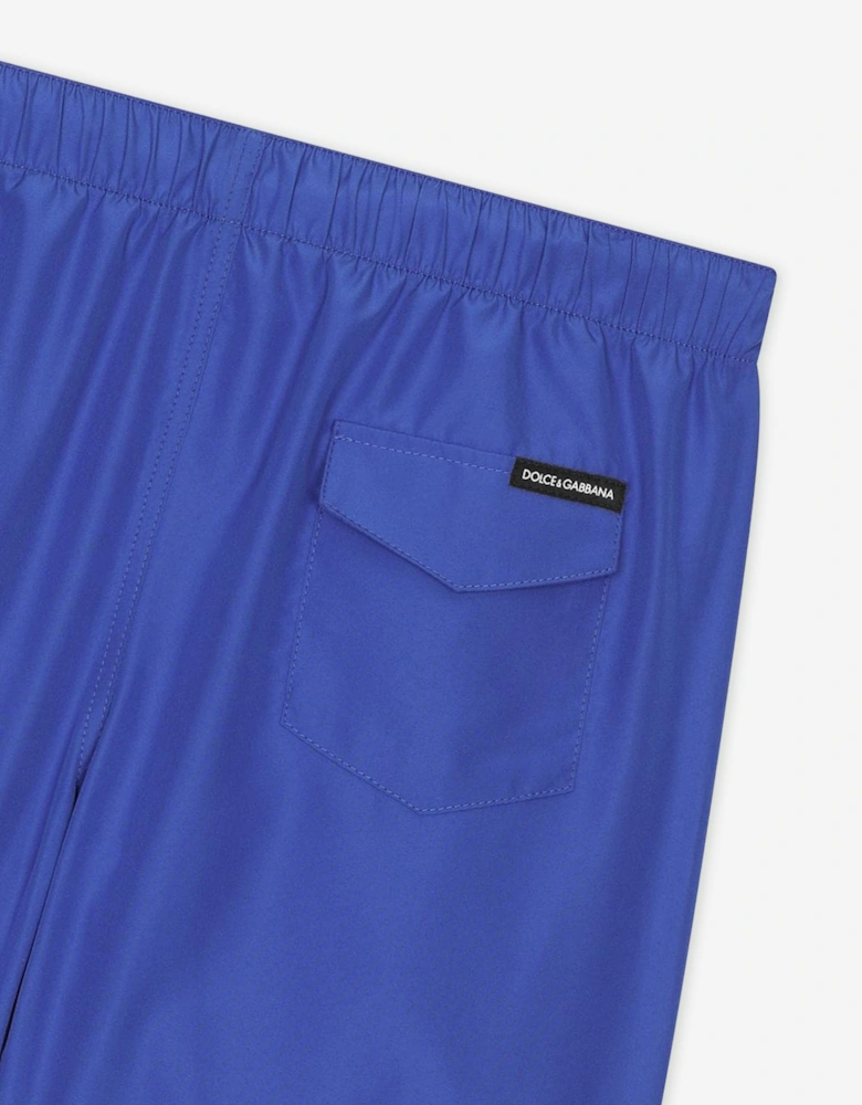 Boys Milano Logo Swim Shorts in Blue