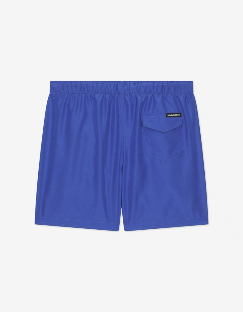 Boys Milano Logo Swim Shorts in Blue
