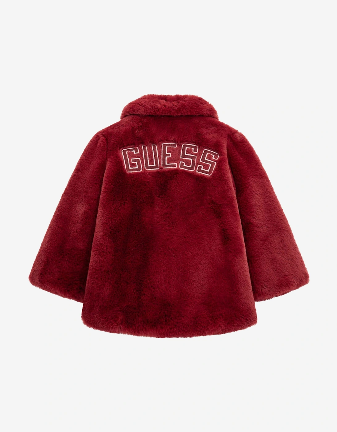 Girls Faux Fur Jacket in Red