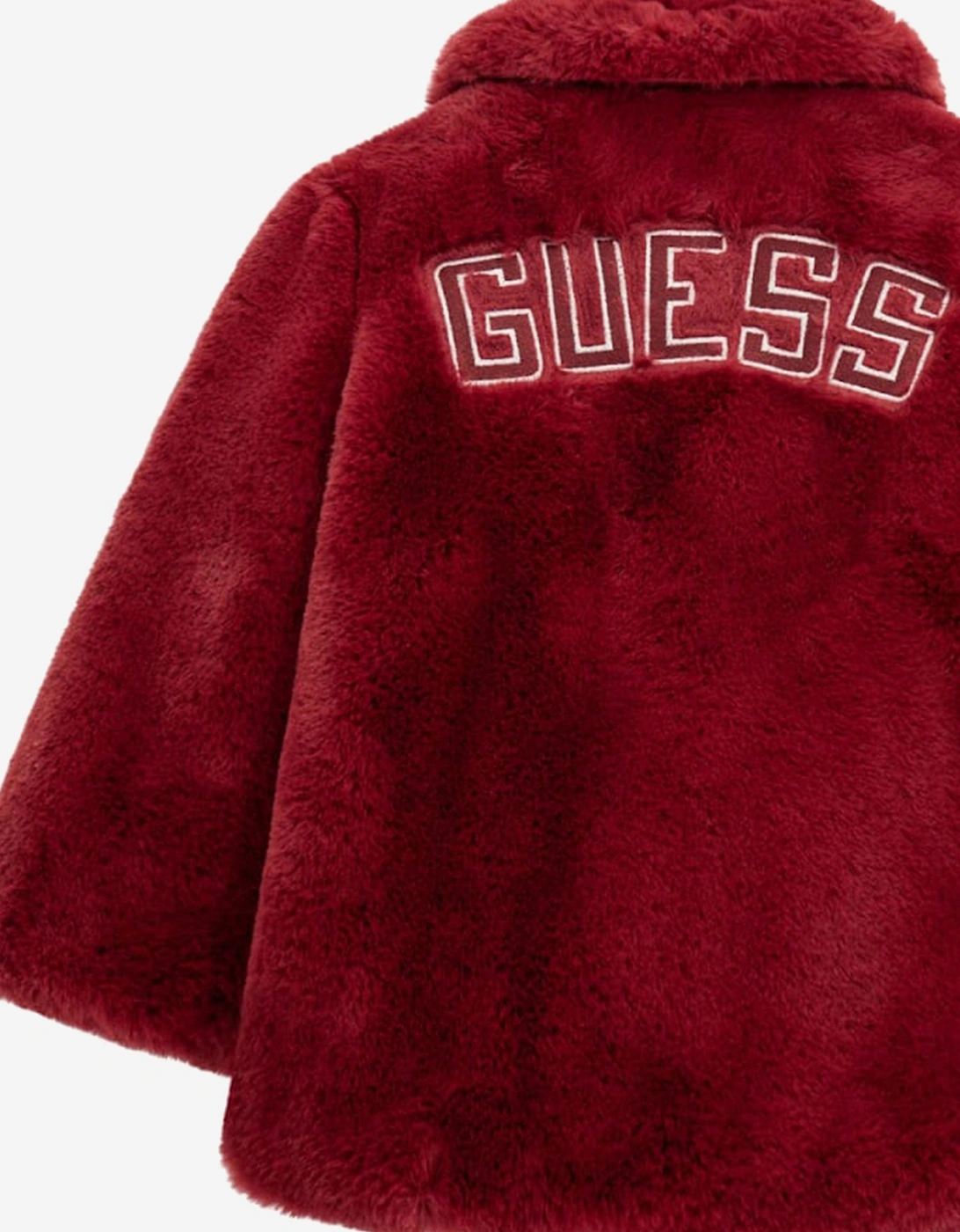 Girls Faux Fur Jacket in Red