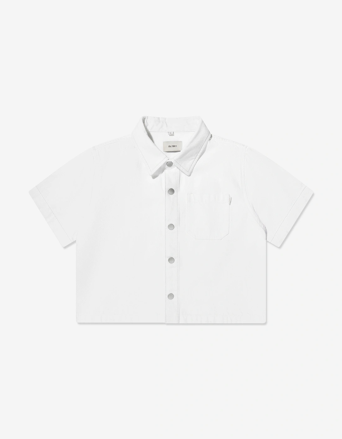 Boys Short Sleeve Ash Shirt in White, 5 of 4