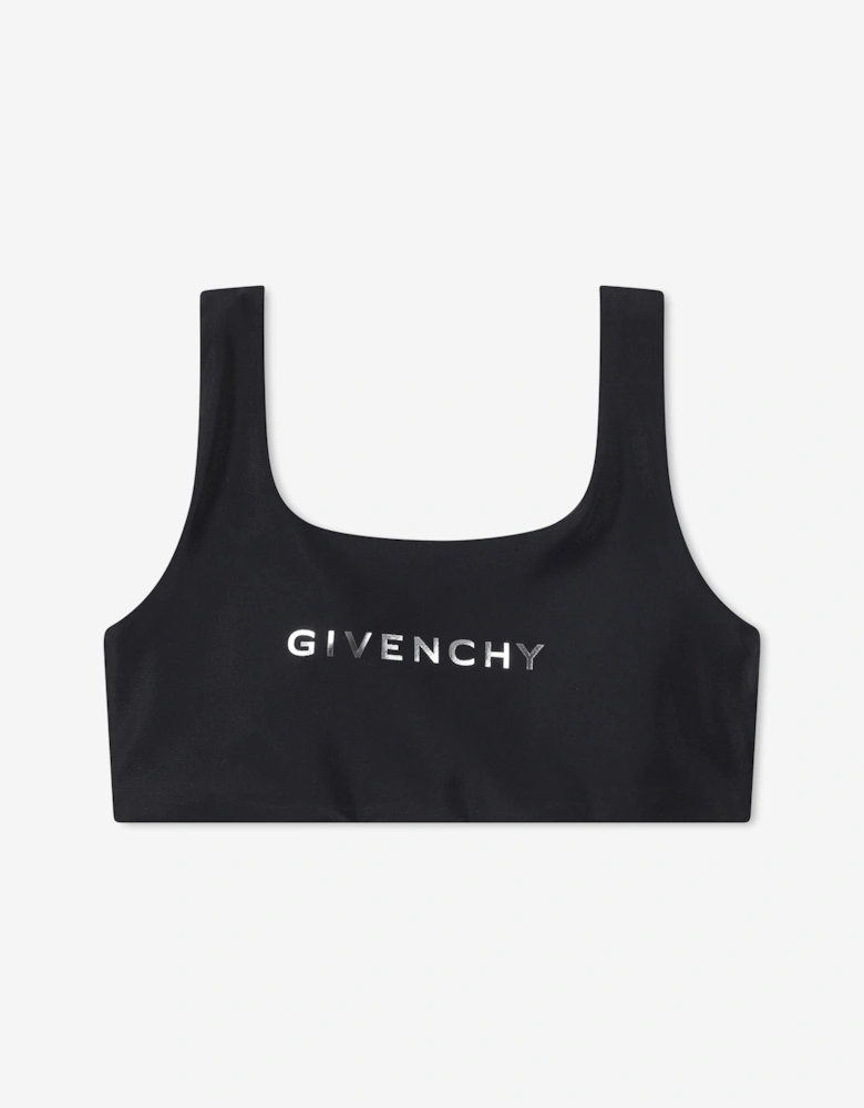 Girls Logo Print Bikini in Black