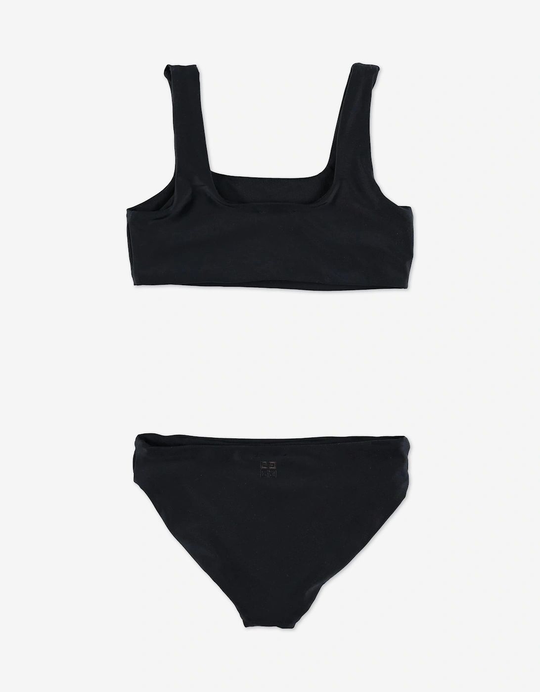 Girls Logo Print Bikini in Black