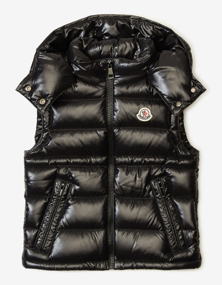 Girls Down Padded Ania Gilet in Black