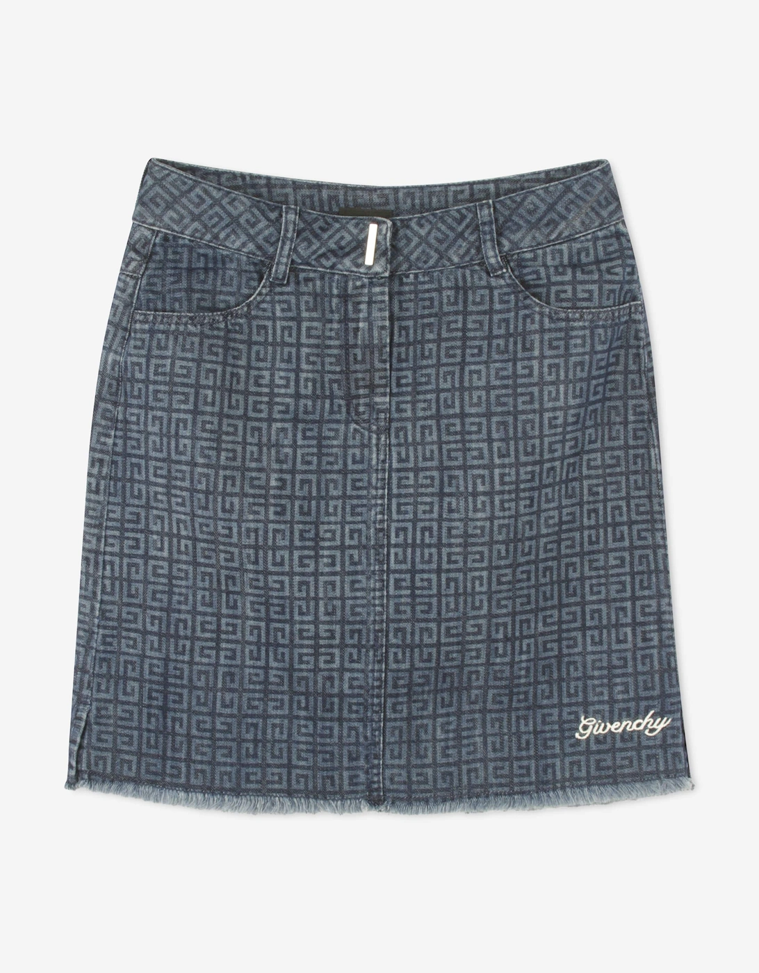 Girls 4G Denim Skirt in Blue, 5 of 4