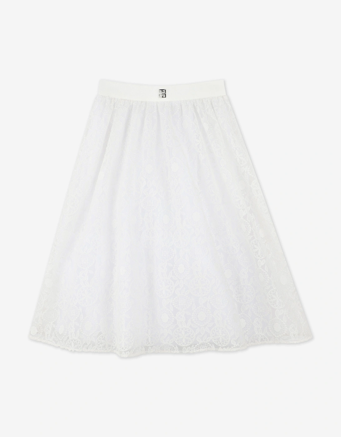 Girls Logo Tulle Skirt in White, 5 of 4