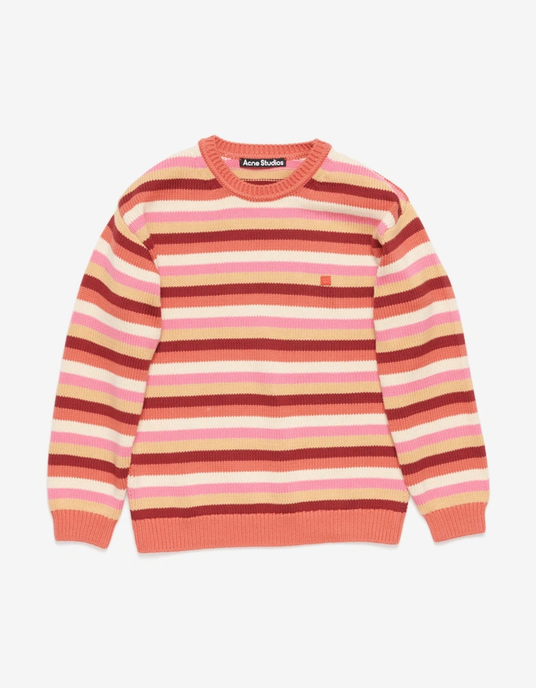 Kids Striped Knitted Jumper in Multicolour