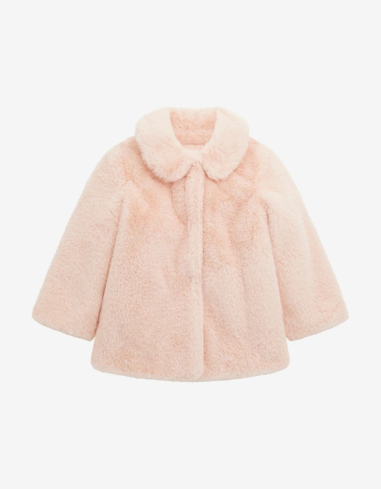 Girls Faux Fur Jacket in Pink