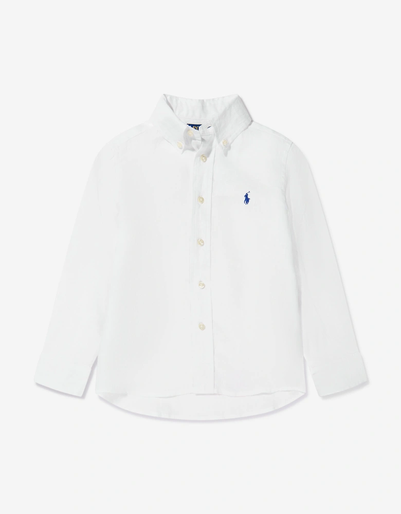 Boys Linen Shirt in White