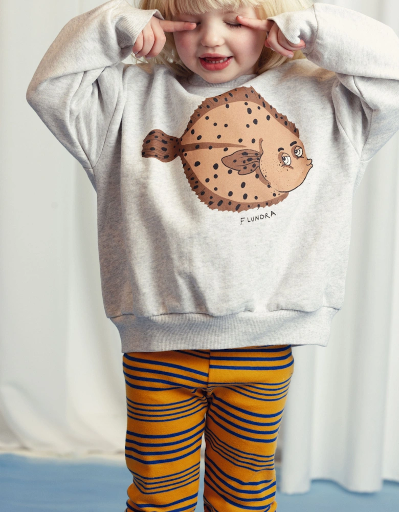 Kids Striped Leggings in Orange