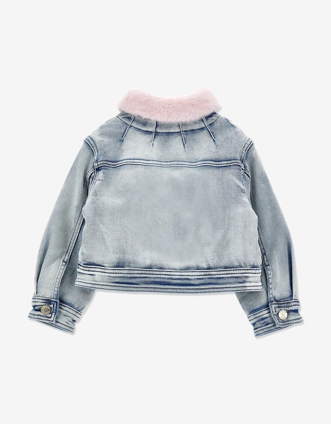 Girls Angel and Stitch Denim Jacket in Blue