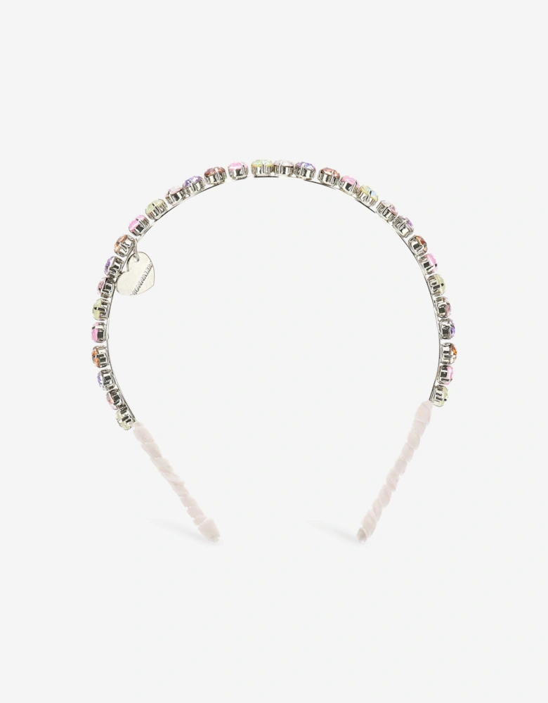 Girls Diamante Headband in Pink