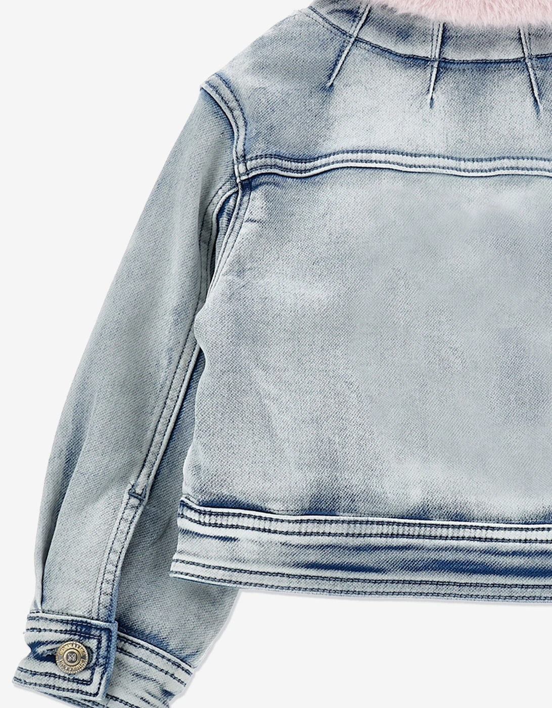 Girls Angel and Stitch Denim Jacket in Blue