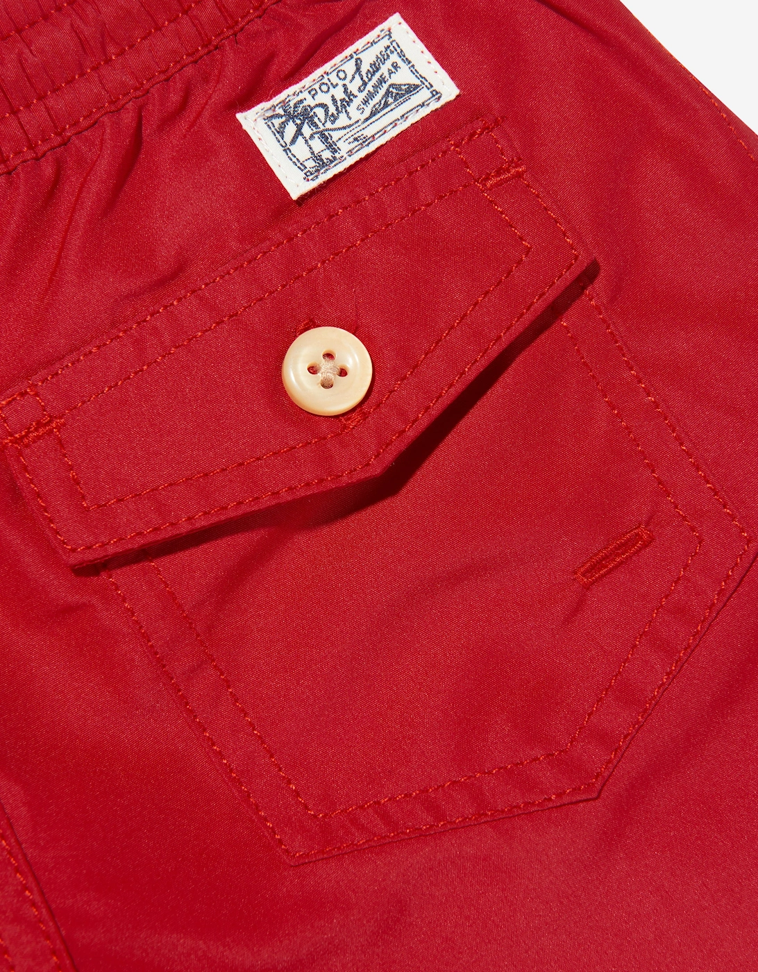 Boys Logo Swim Shorts in Red