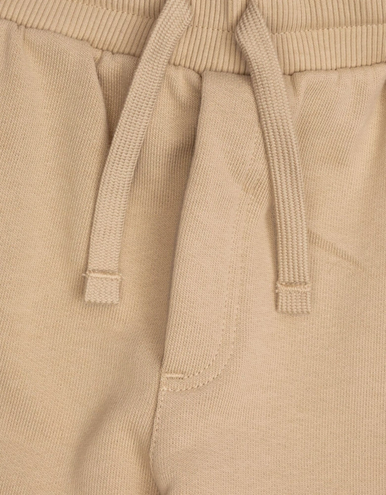 Boys Logo Joggers in Beige