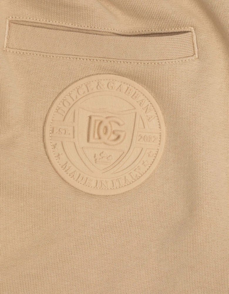 Boys Logo Joggers in Beige