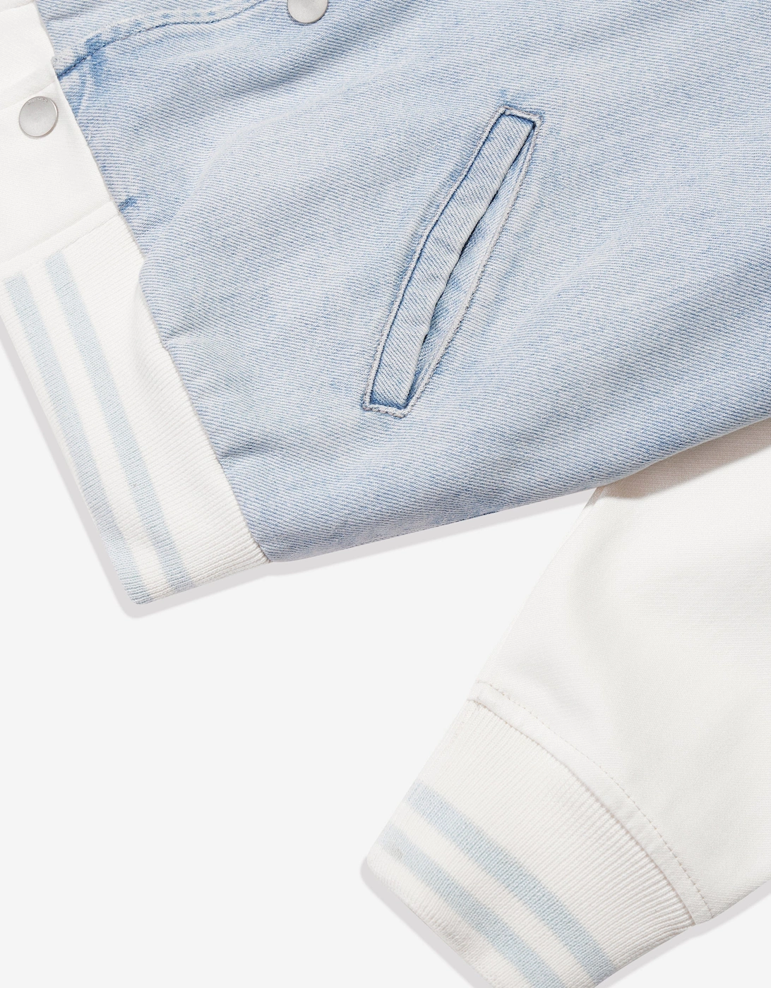 Kids Denim Bomber Jacket in Blue
