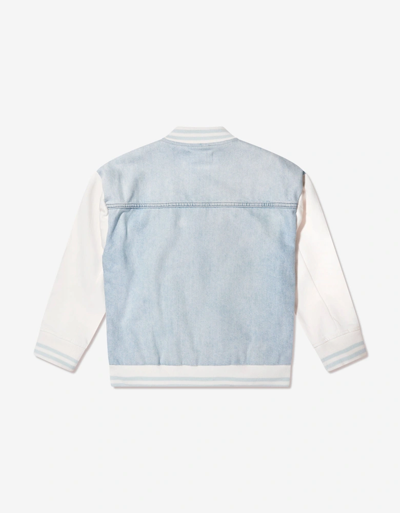 Kids Denim Bomber Jacket in Blue