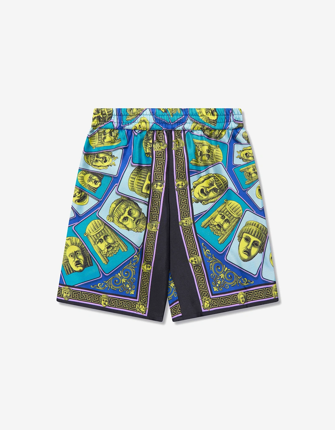 Boys Maschere Silk Shorts in Green, 5 of 4