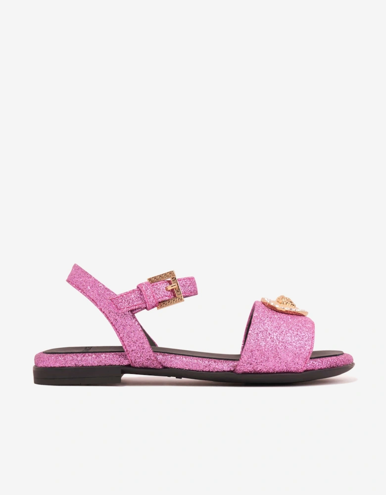 Girls Medusa Heart Sandals in Pink