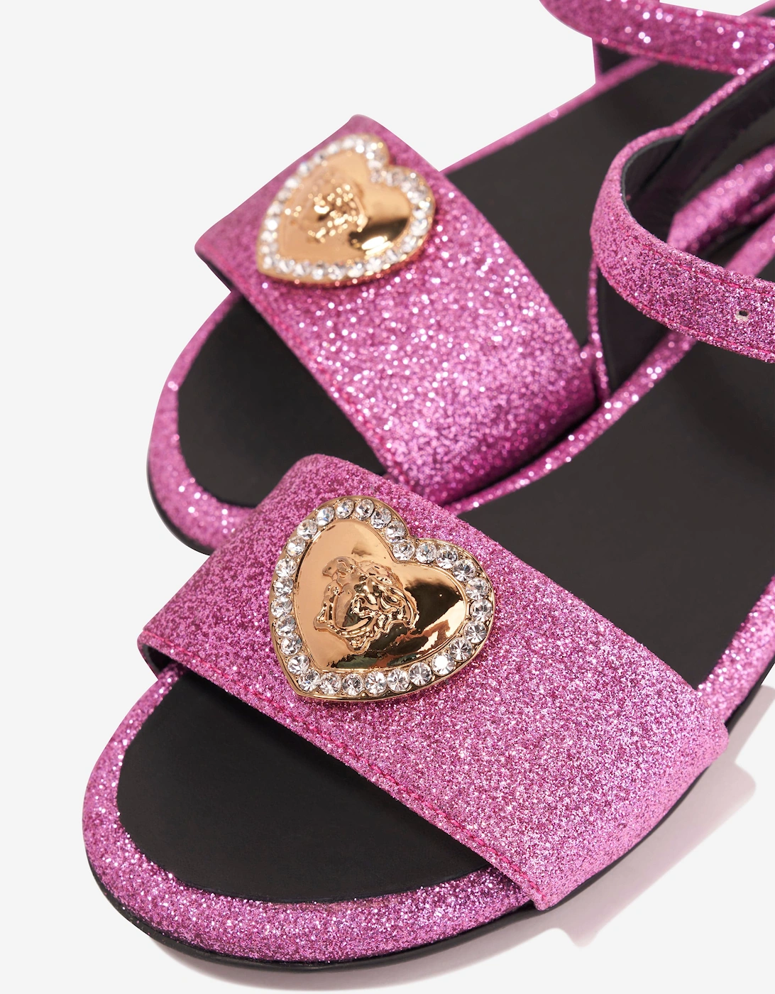 Girls Medusa Heart Sandals in Pink