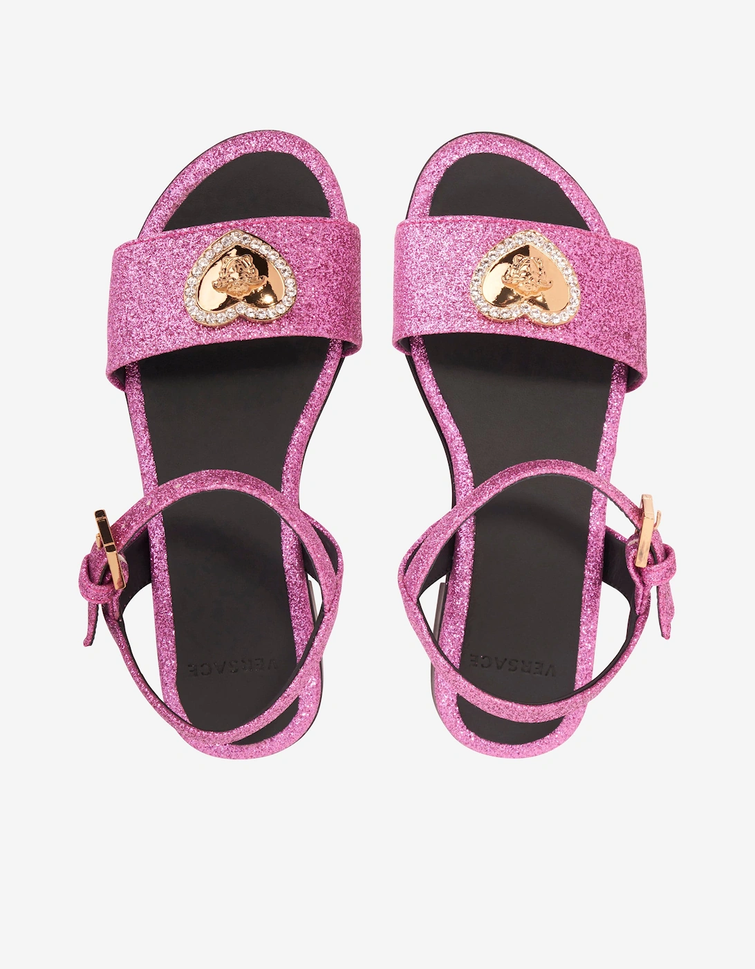 Girls Medusa Heart Sandals in Pink
