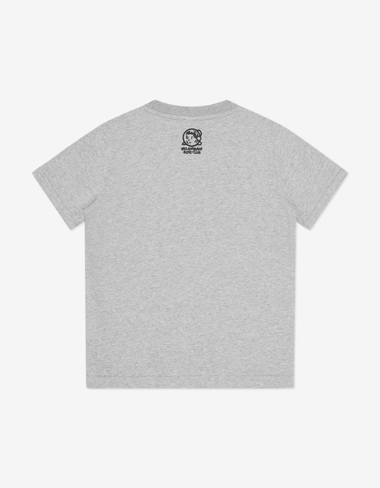 Boys Tree Camo Arch Logo T-Shirt in Grey