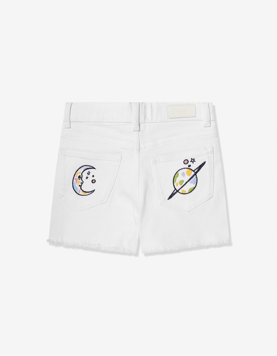 Girls Lucy Star Sign Shorts in White