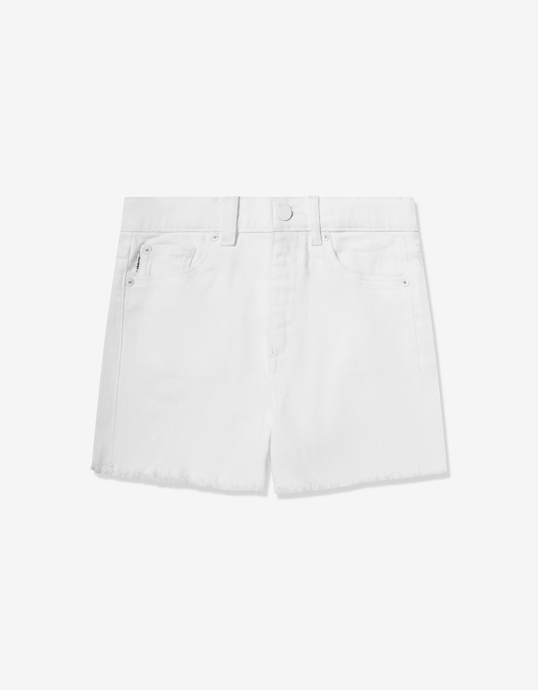 Girls Lucy Star Sign Shorts in White, 5 of 4