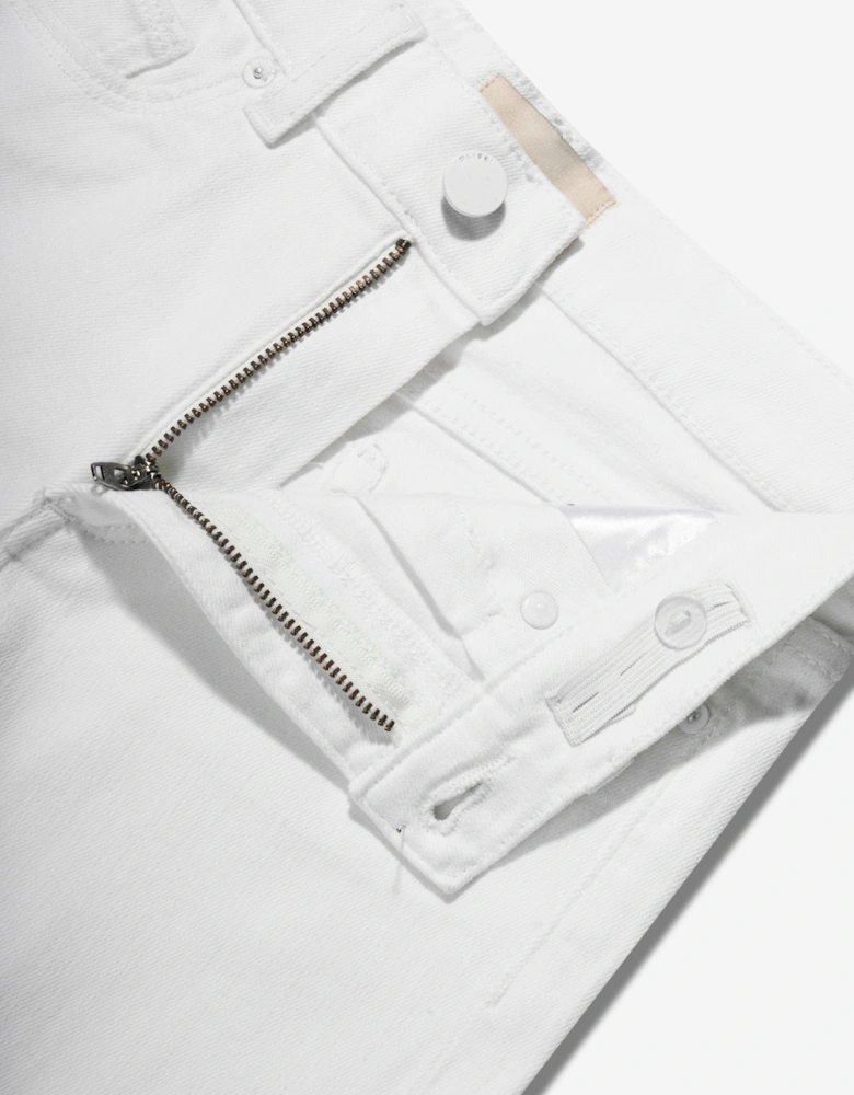 Girls Lucy Star Sign Shorts in White