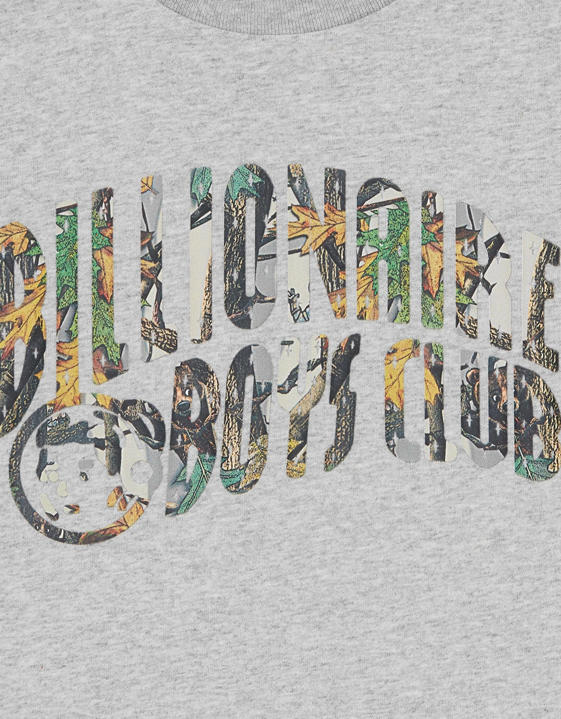 Boys Tree Camo Arch Logo T-Shirt in Grey
