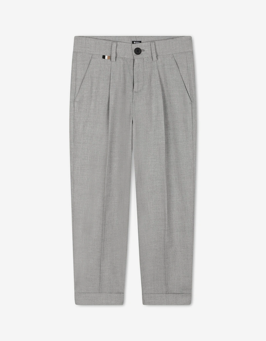BOSS Boys Suit Trousers in Grey, 7 of 6