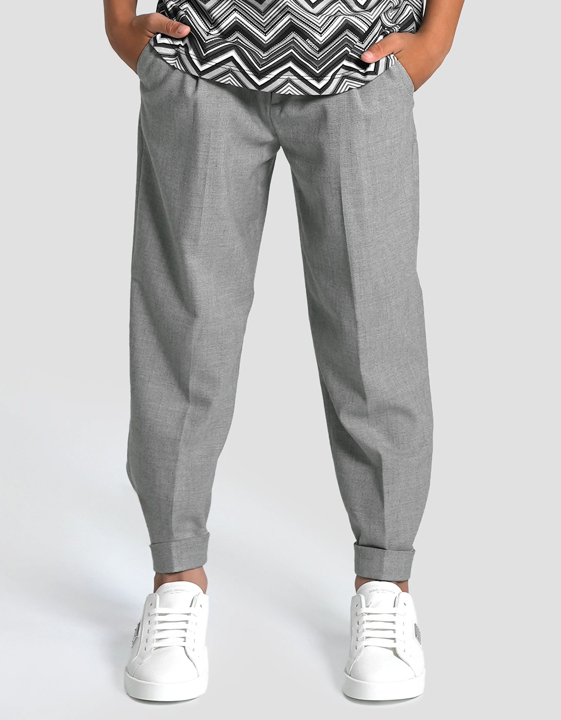 BOSS Boys Suit Trousers in Grey